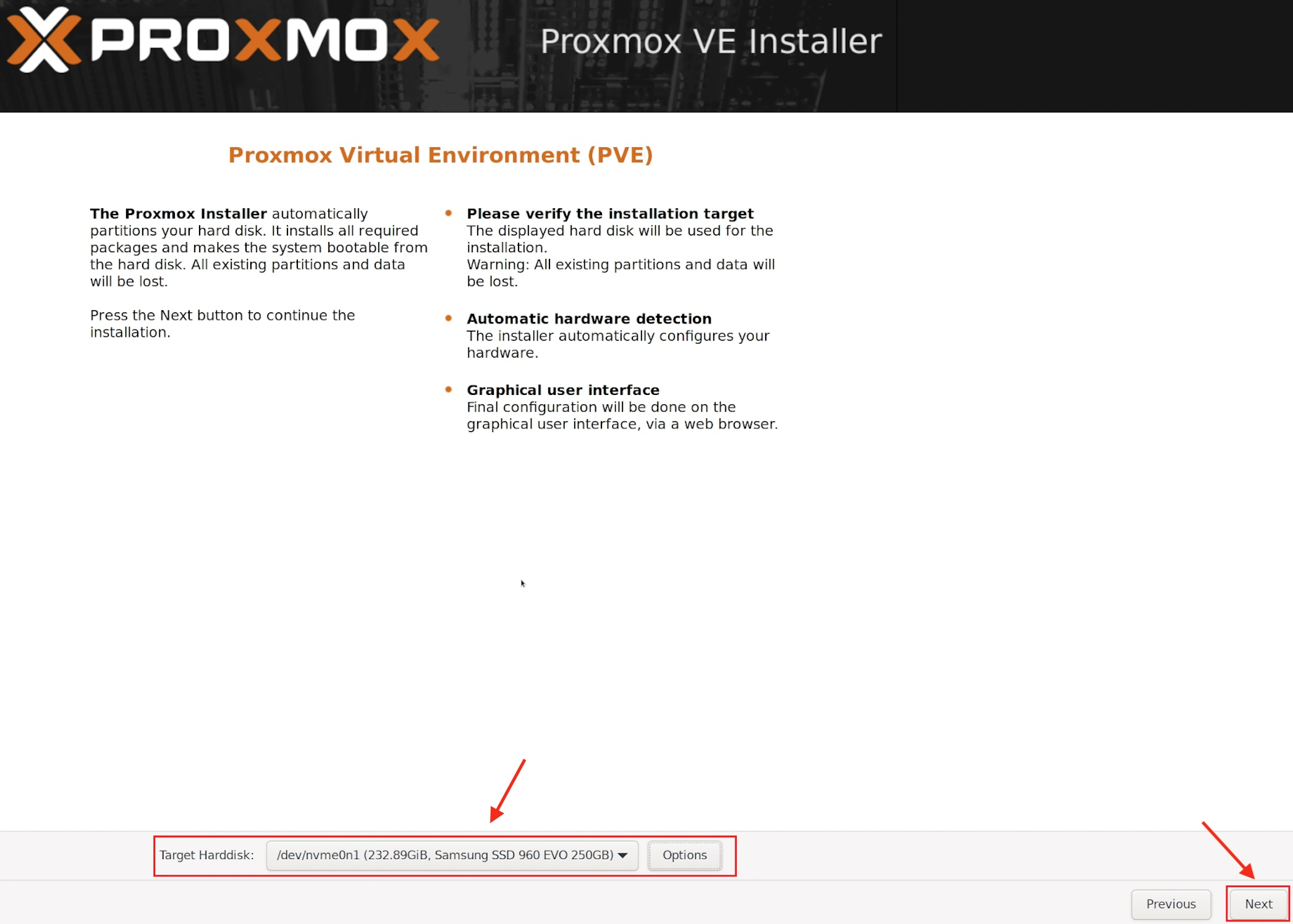 Proxmox Target Disk proxmox-target-disk